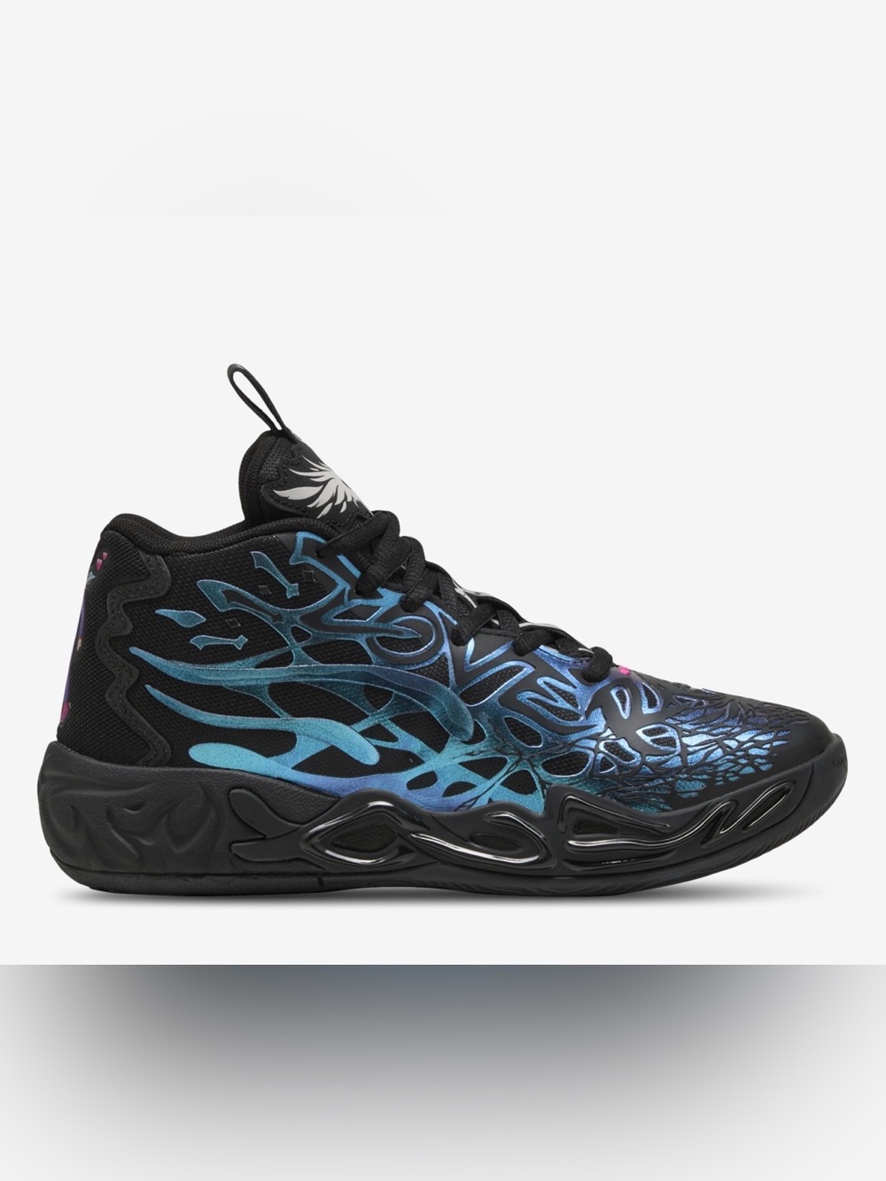 Puma Kids Black and Blue High-Top Sneakers Size 5.5